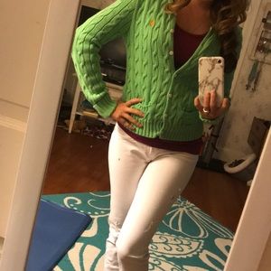 Mine Green Knit Ralph Lauren Sweater!
